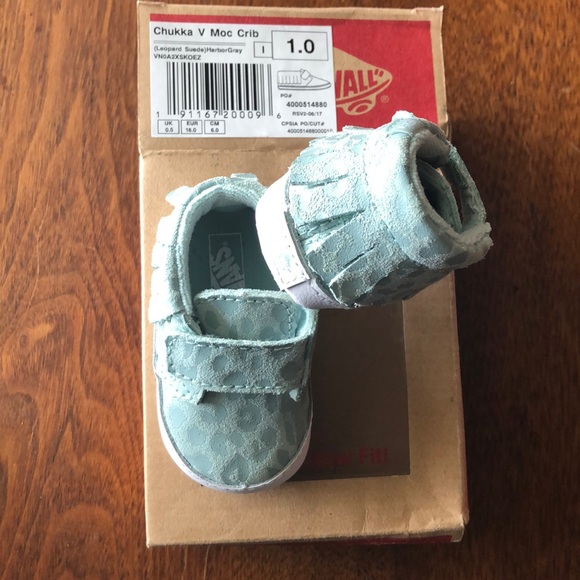 Vans Other - NWT Vans Chukka V Moc Crib Leopard Suede